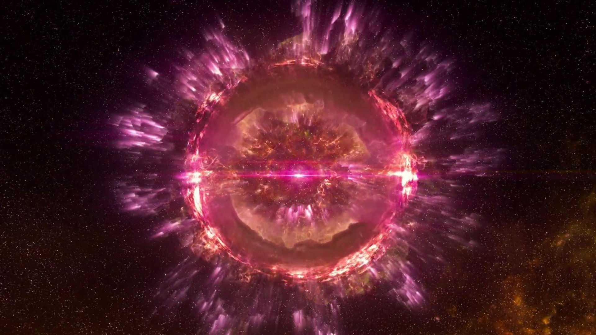 Como Funciona o Universo : Colisão de Supernovas