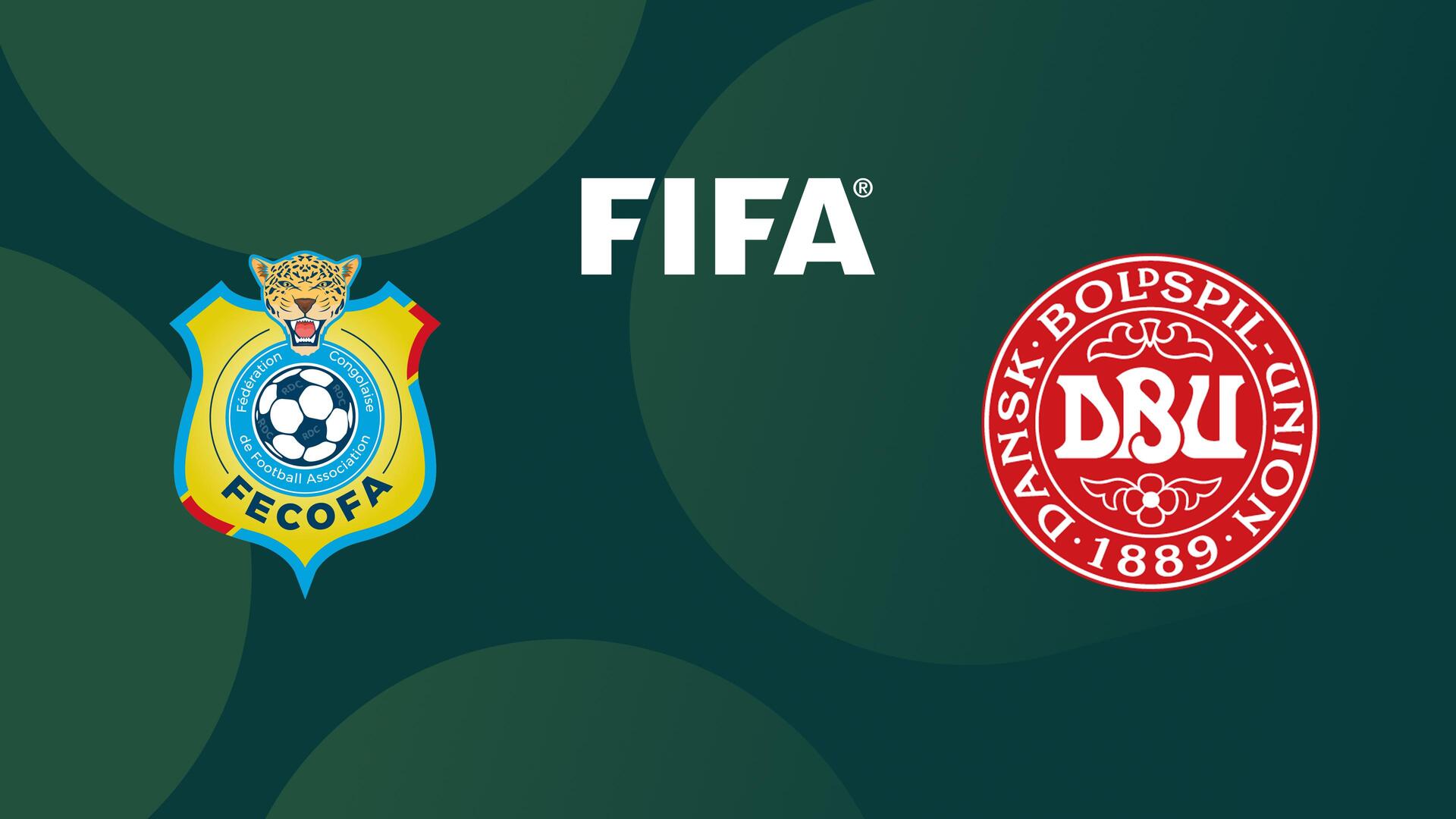 RD Congo x Dinamarca - Amistoso Internacional de Futebol Masculino : RD Congo x Dinamarca